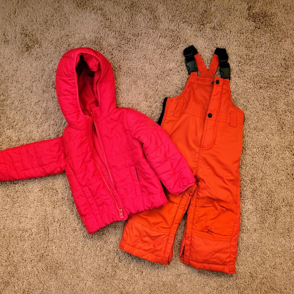 Baby Gap toddler snow lot -overalls pants size 18-24mo; jacket 3 years